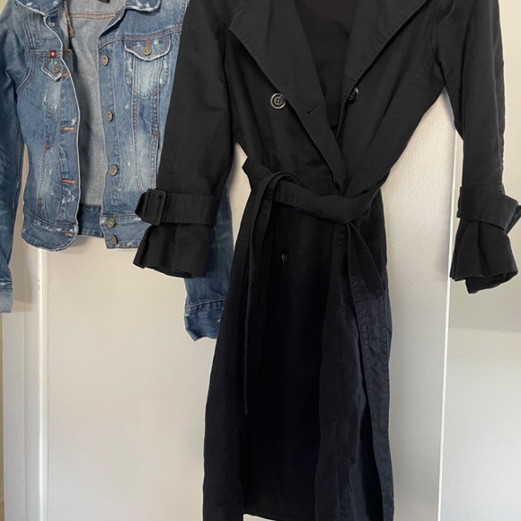Ann Taylor trench coat and lucky Jean jacket - Picture 6 of 7